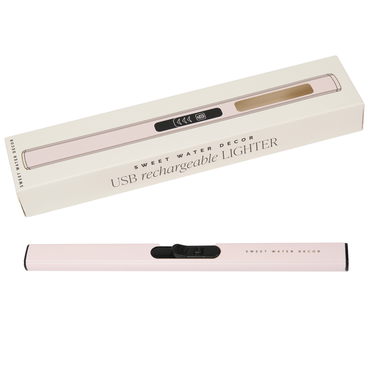 Briquet électrique rose poudré