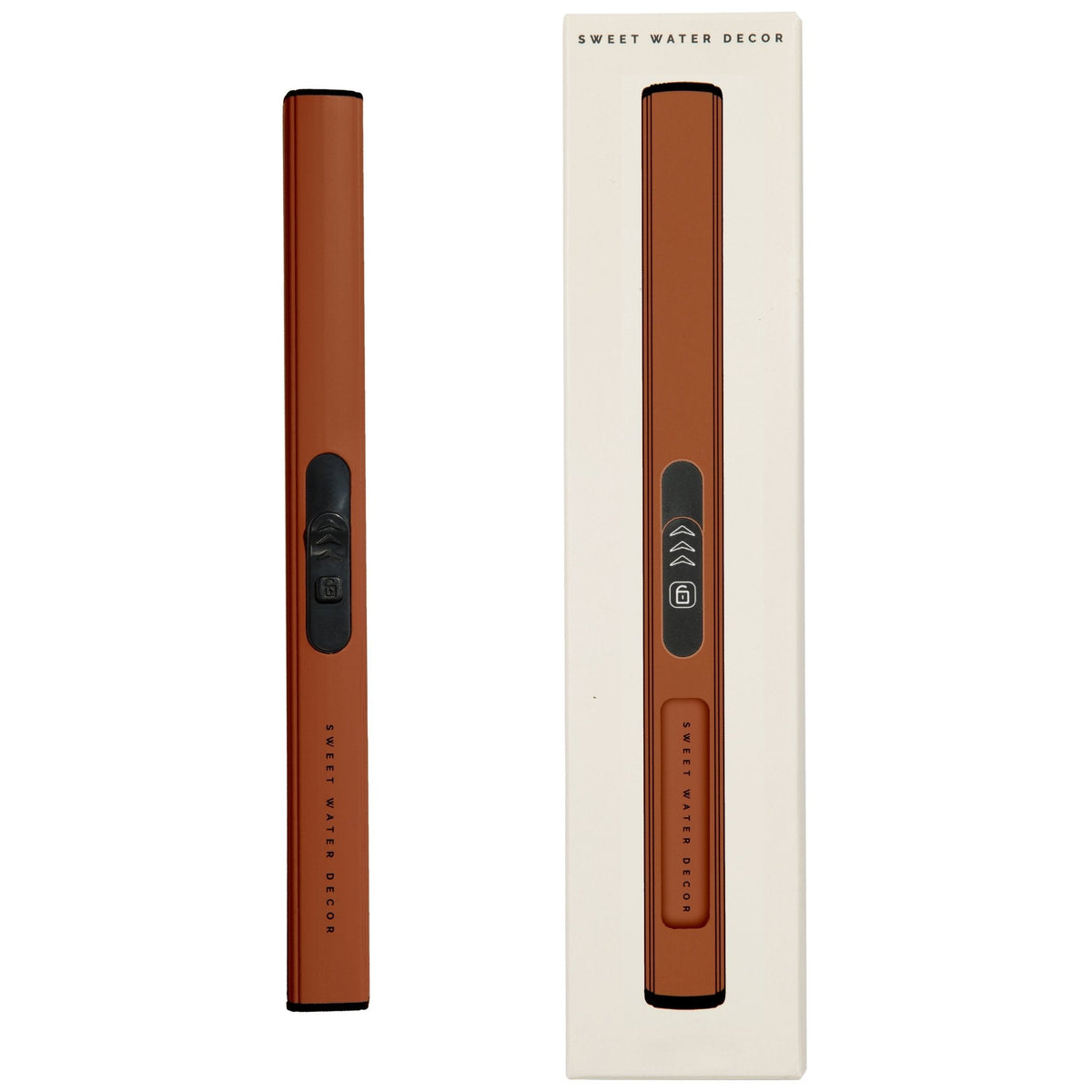 Briquet électrique orange brûlé