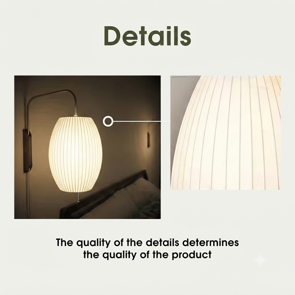 Minimalist Saucer Round Sphere Gourd Silhouette Silk Wall Sconce