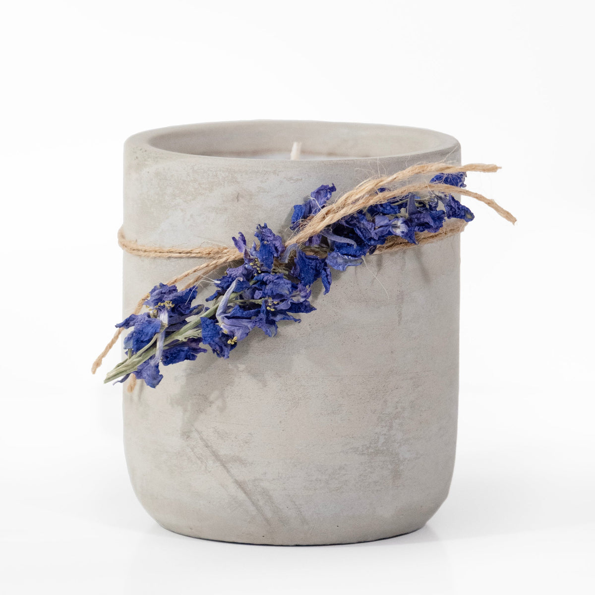Bougie en ciment Larkspur Améthyste