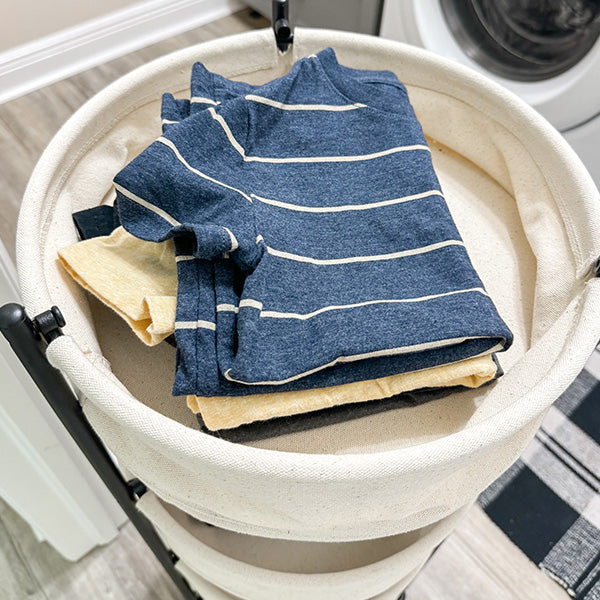 Foldable 4 Tiered Rolling Laundry Cart