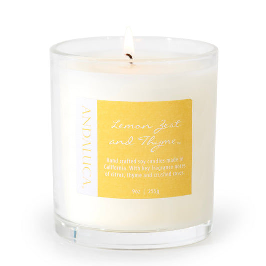Bougie 9 oz Zeste de citron et thym