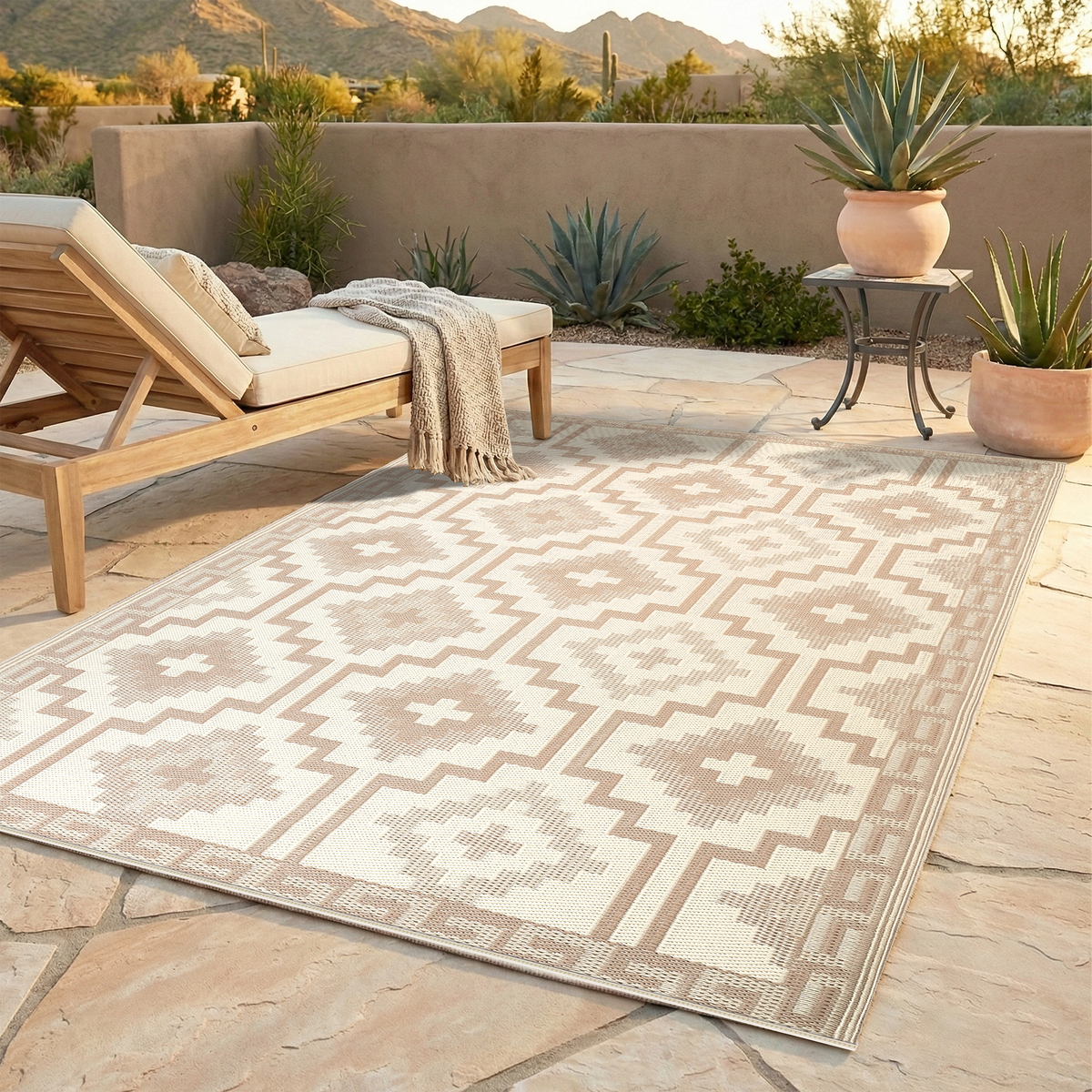 Lhasa - Geometric Outdoor Rug for Patio