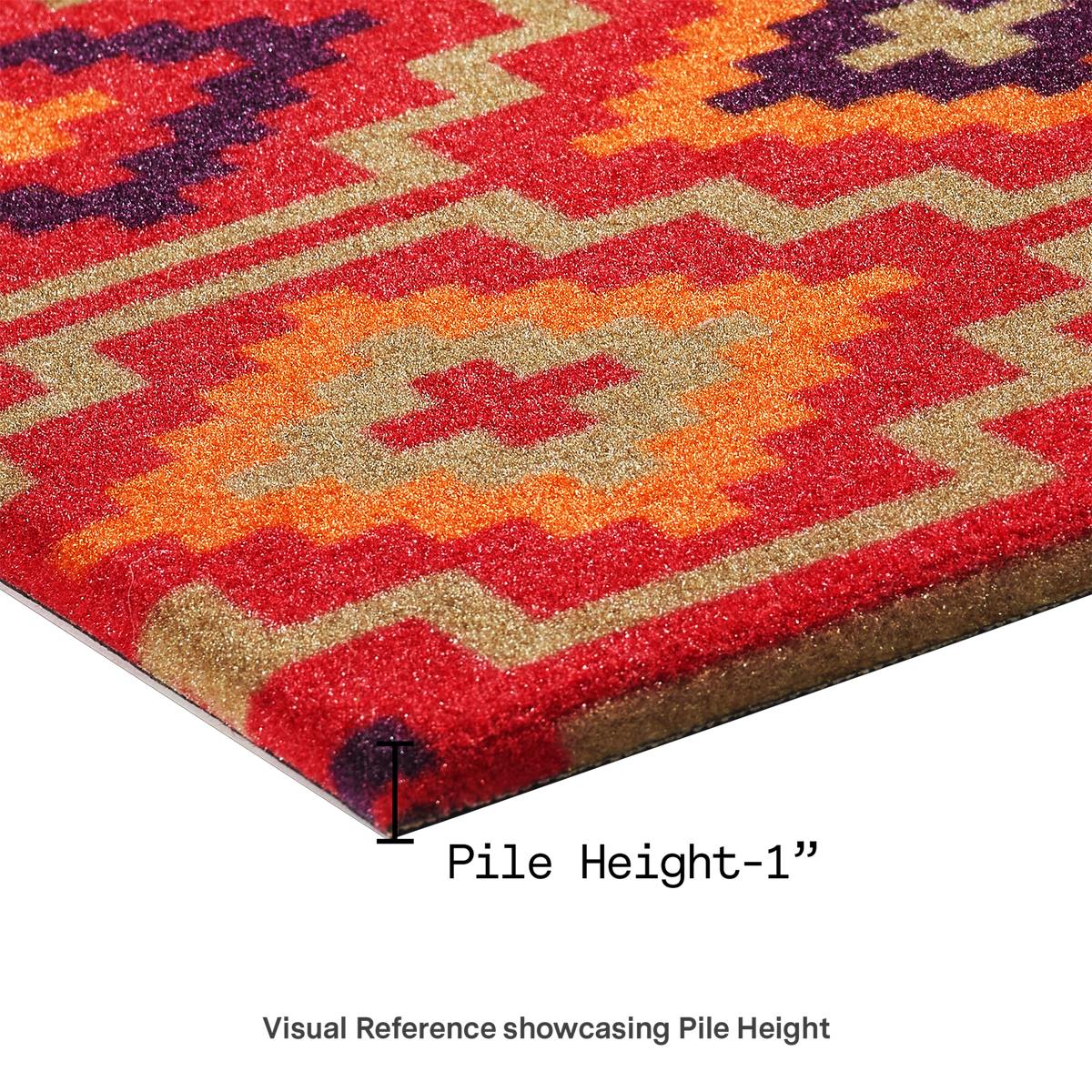 Zerbino in fibra di cocco Lhasa Kilim - Rosso