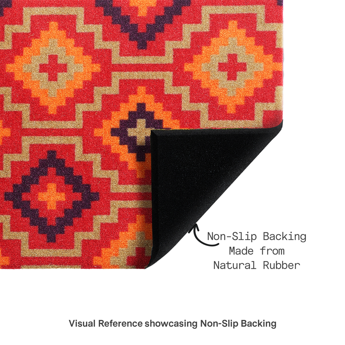 Zerbino in fibra di cocco Lhasa Kilim - Rosso