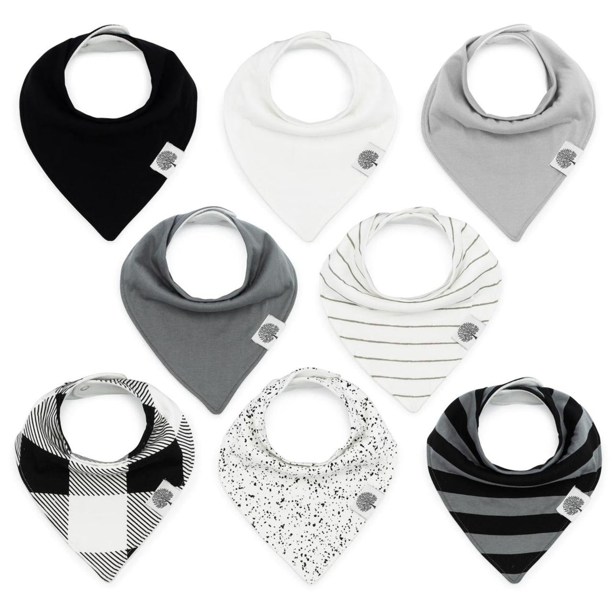 Set di 8 bavaglini a bandana Lunar