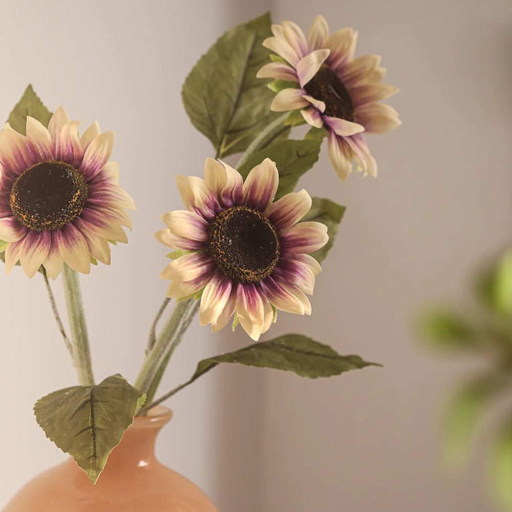 Stelo di girasole artificiale a un fiore, altezza 50 cm