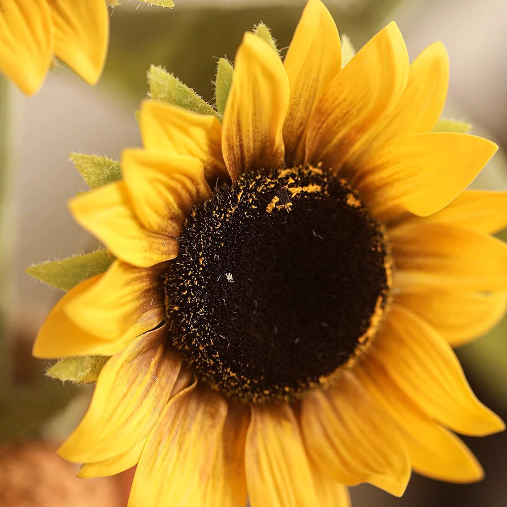 Stelo di girasole artificiale a un fiore, altezza 50 cm