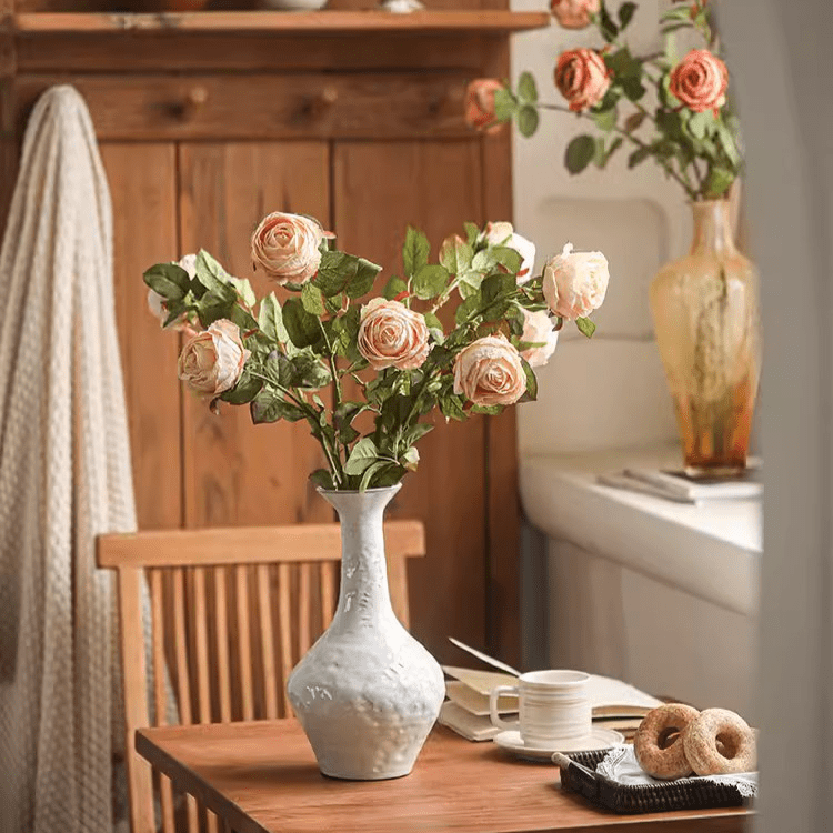 Gambo di rosa artificiale singola, altezza 73 cm