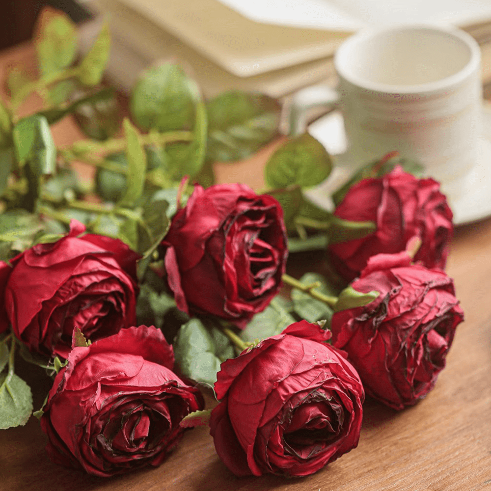 Gambo di rosa artificiale singola, altezza 73 cm