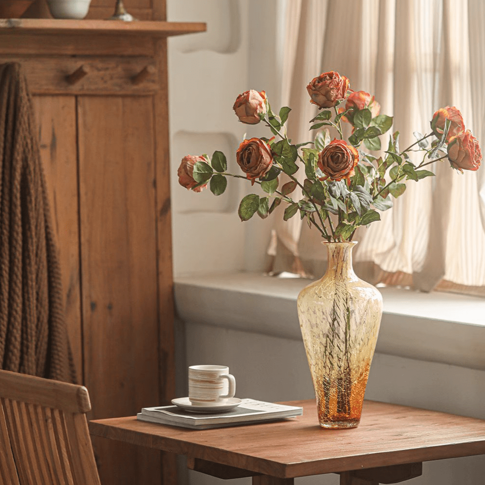 Gambo di rosa artificiale singola, altezza 73 cm