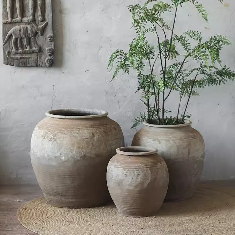 Vaso in terracotta rotondo