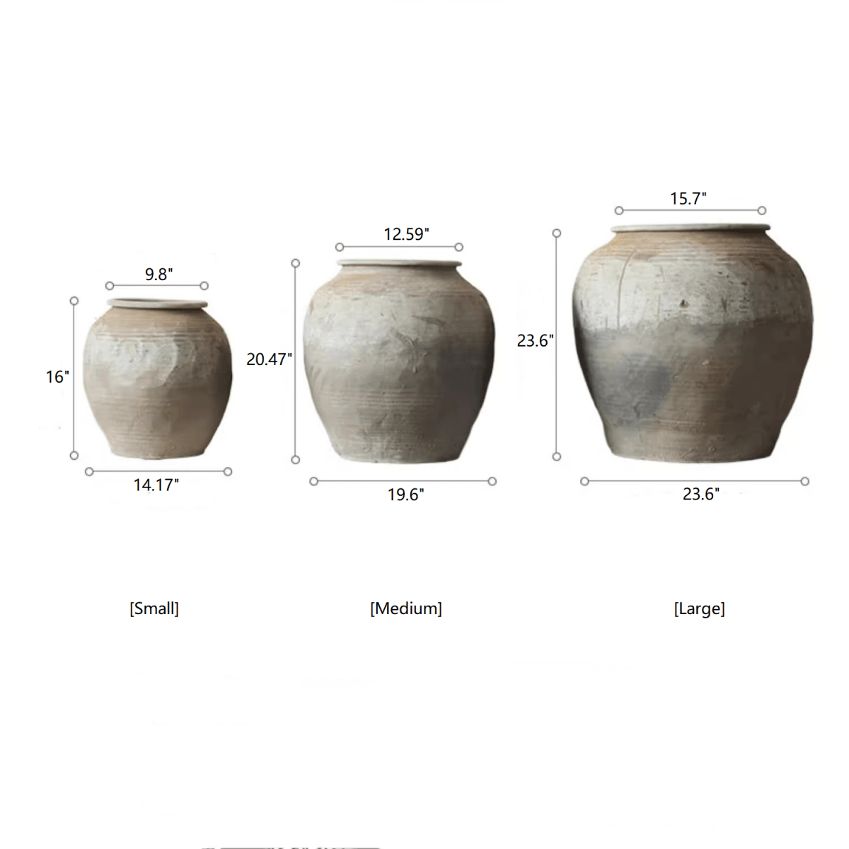 Vaso in terracotta rotondo
