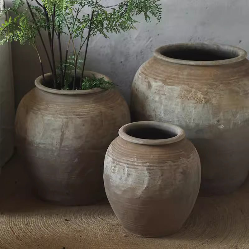 Vaso in terracotta rotondo
