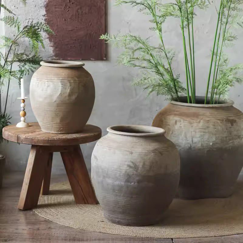 Vaso in terracotta rotondo