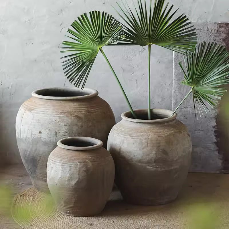 Vaso in terracotta rotondo