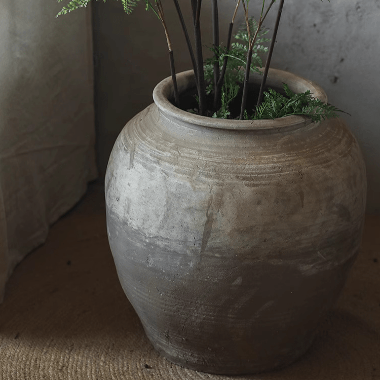 Vaso in terracotta rotondo