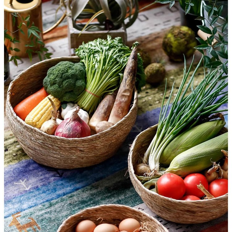Panier bol en jonc de mer pour le rangement ou la décoration