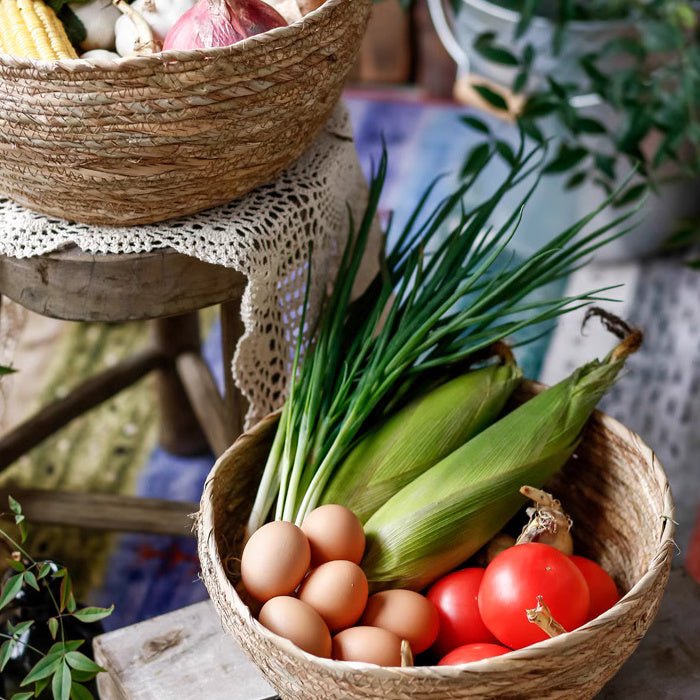 Panier bol en jonc de mer pour le rangement ou la décoration
