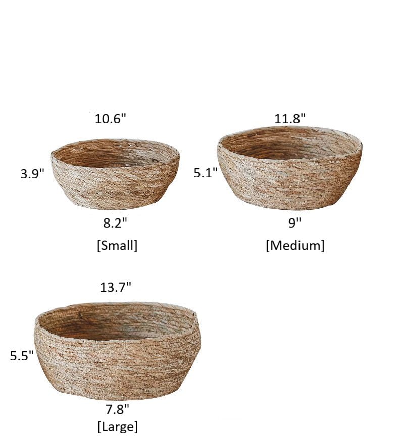 Panier bol en jonc de mer pour le rangement ou la décoration