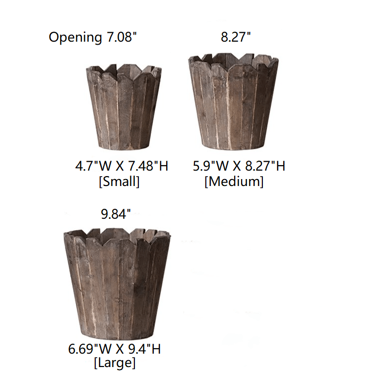 Jardinière ronde en bois massif assemblé