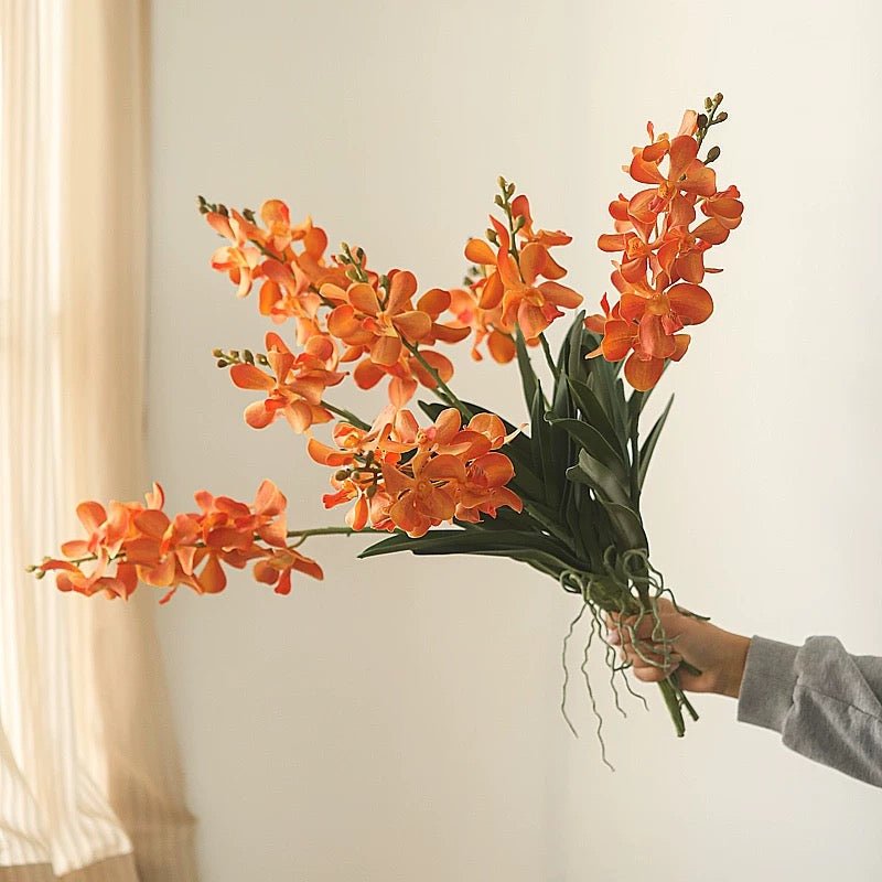 Tige d'orchidée Vanda artificielle de 61 cm de haut