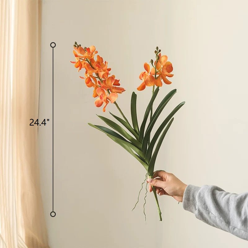 Tige d'orchidée Vanda artificielle de 61 cm de haut