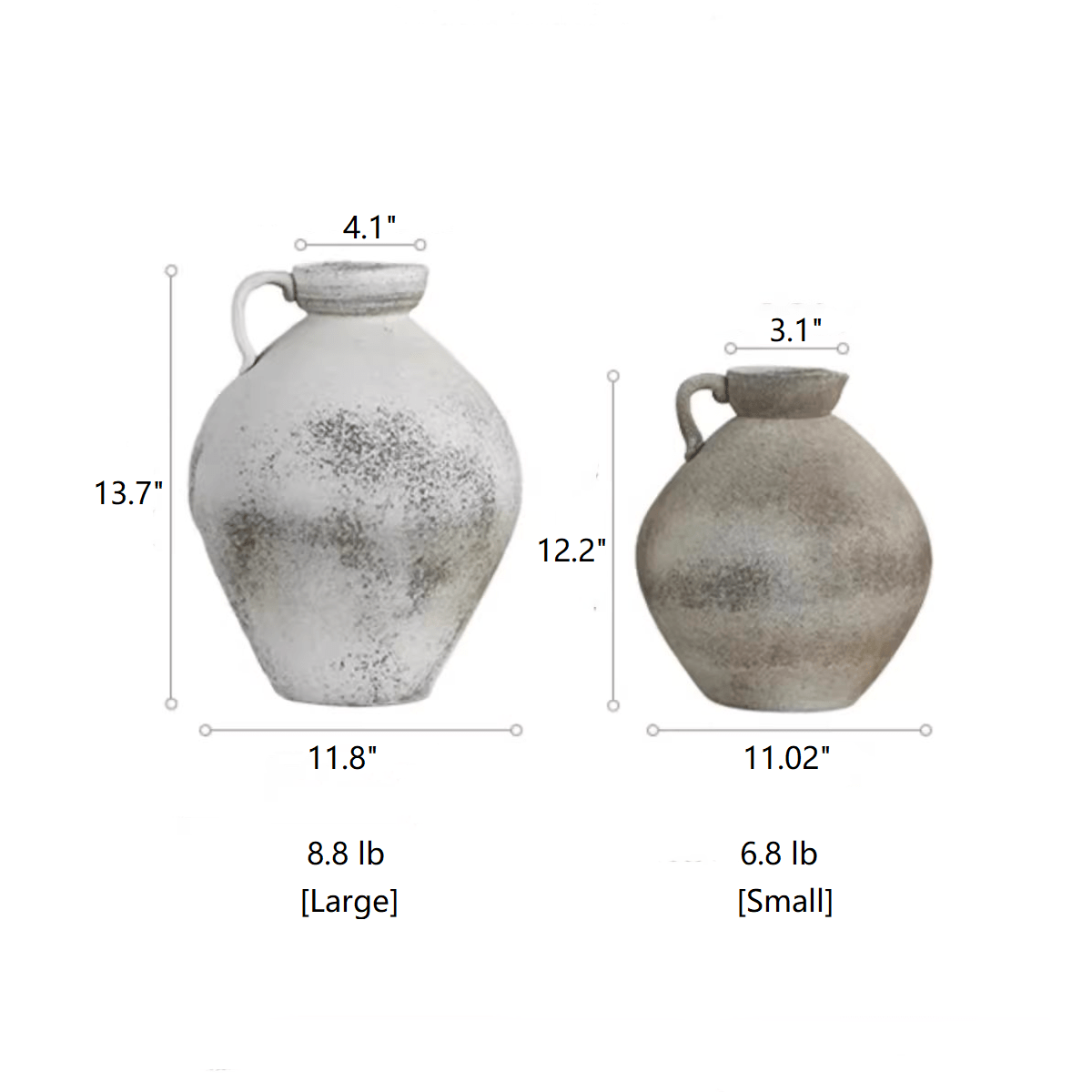 Vase en céramique étanche à une anse