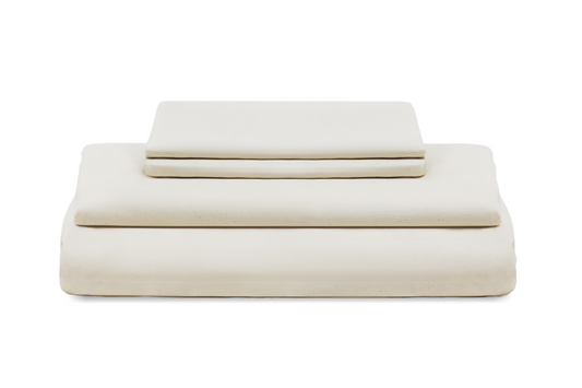 Ensemble de draps de lit en satin de coton bio