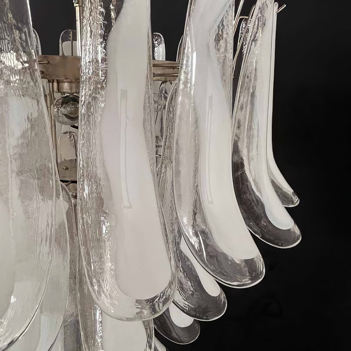 Mid Century Petals Murano Chandelier
