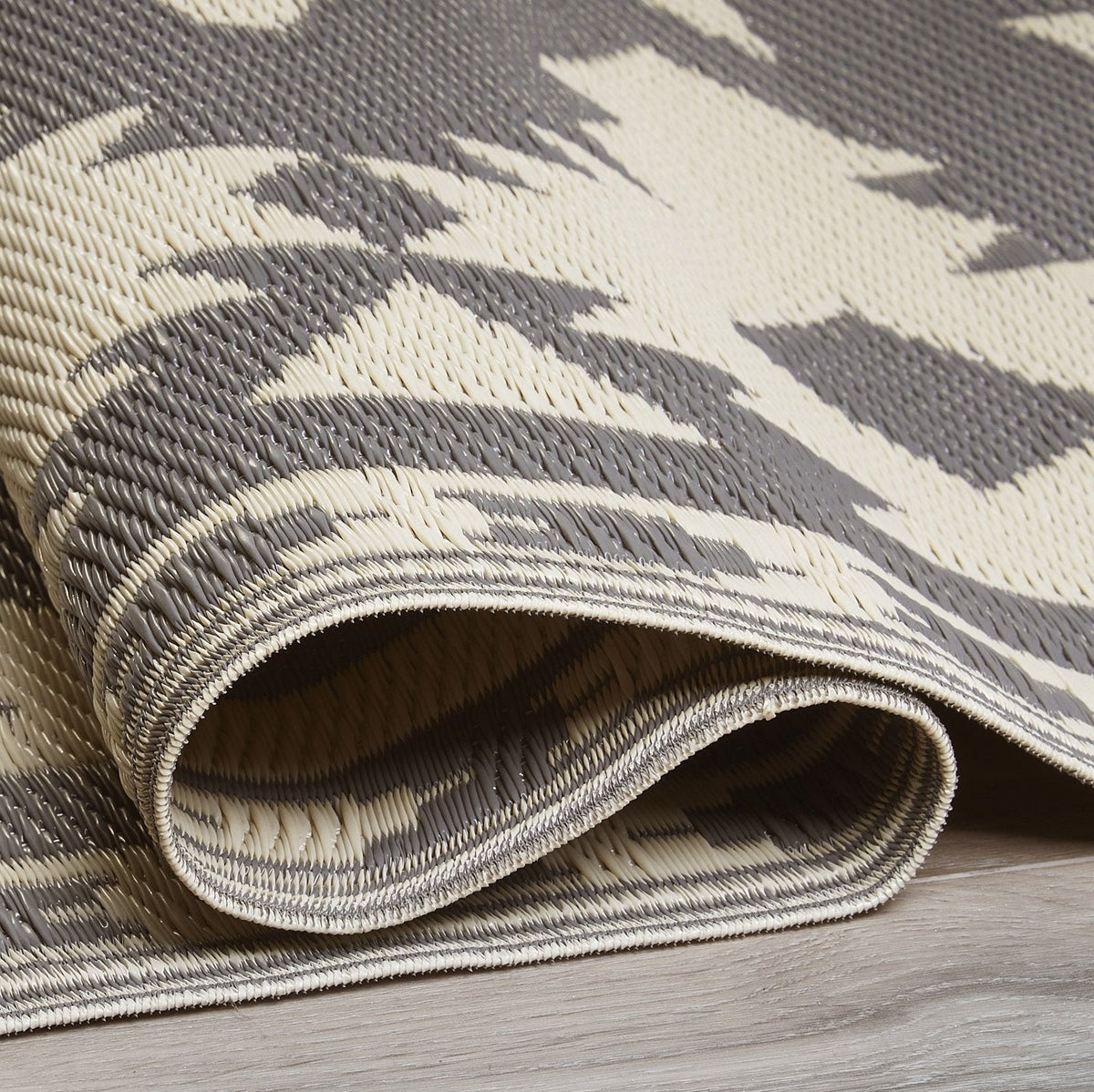 Miramar - Gray Geometric Outdoor Rug for Patio FINAL SALE