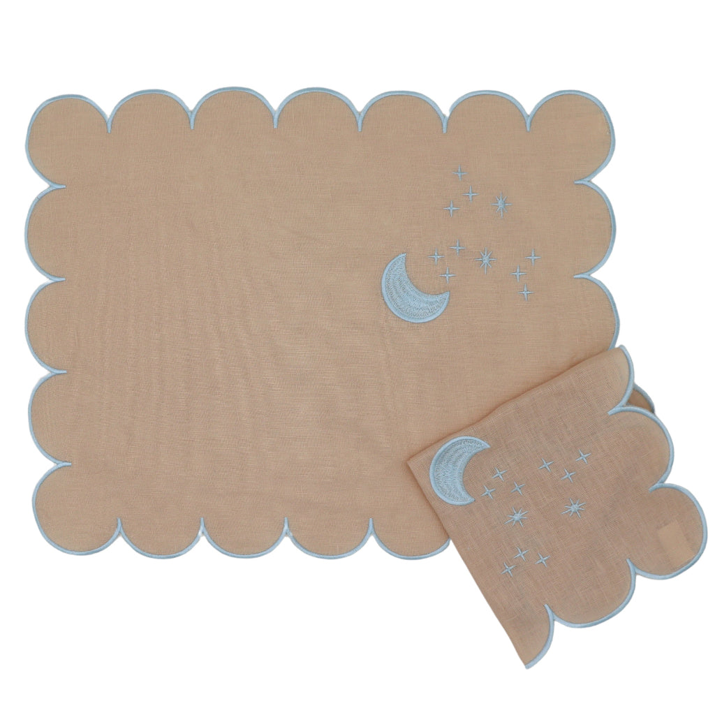 Tovagliette in lino Moonbeam – Set da 4