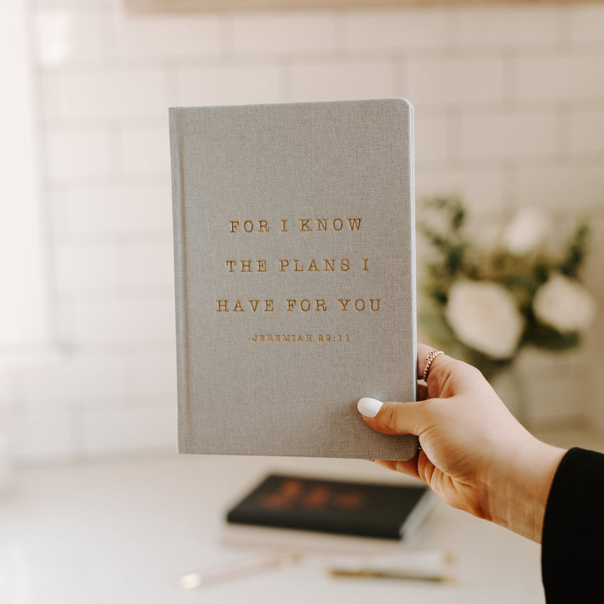 Journal en tissu « Car je connais les projets que j'ai formés pour vous »