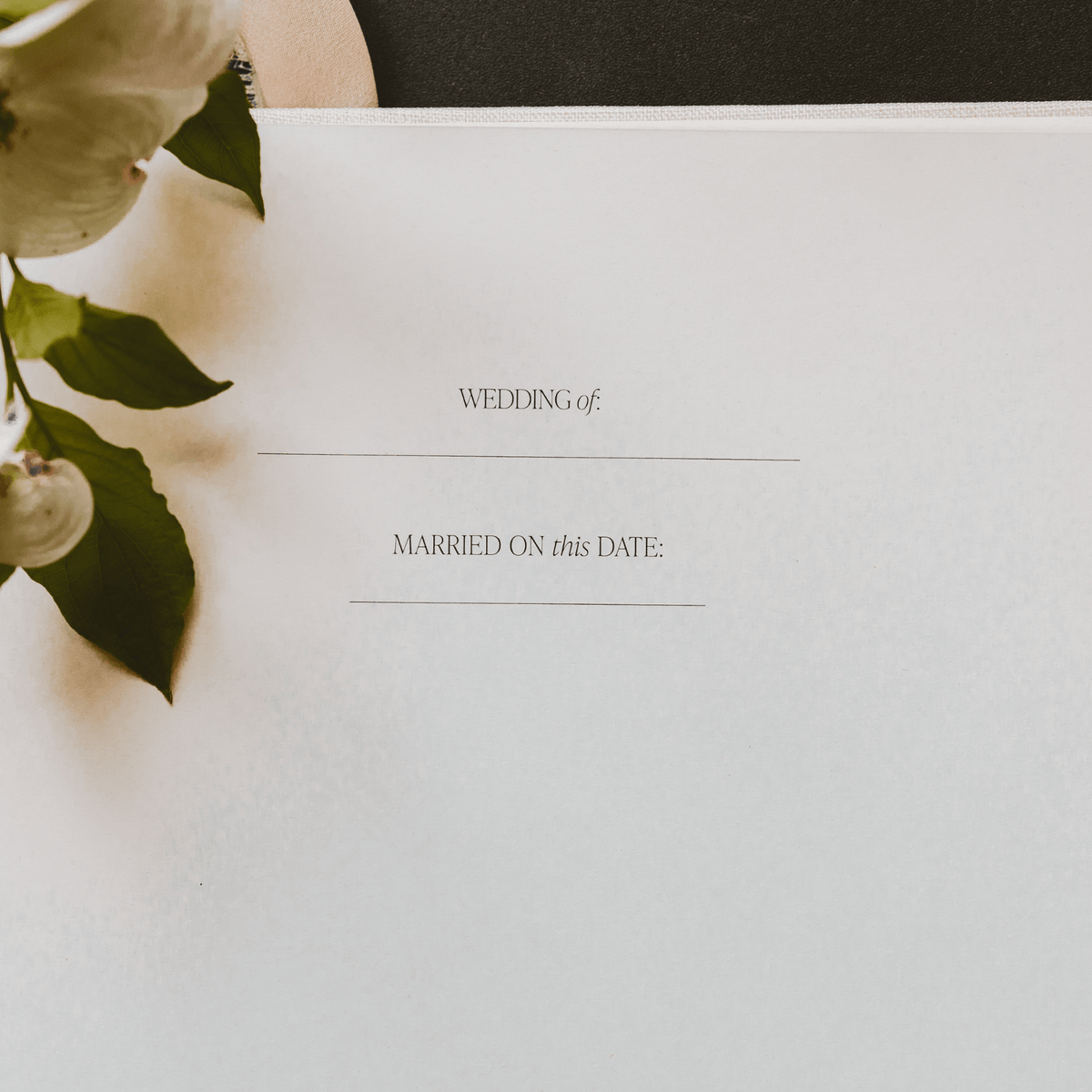 Livre d'or de mariage beige