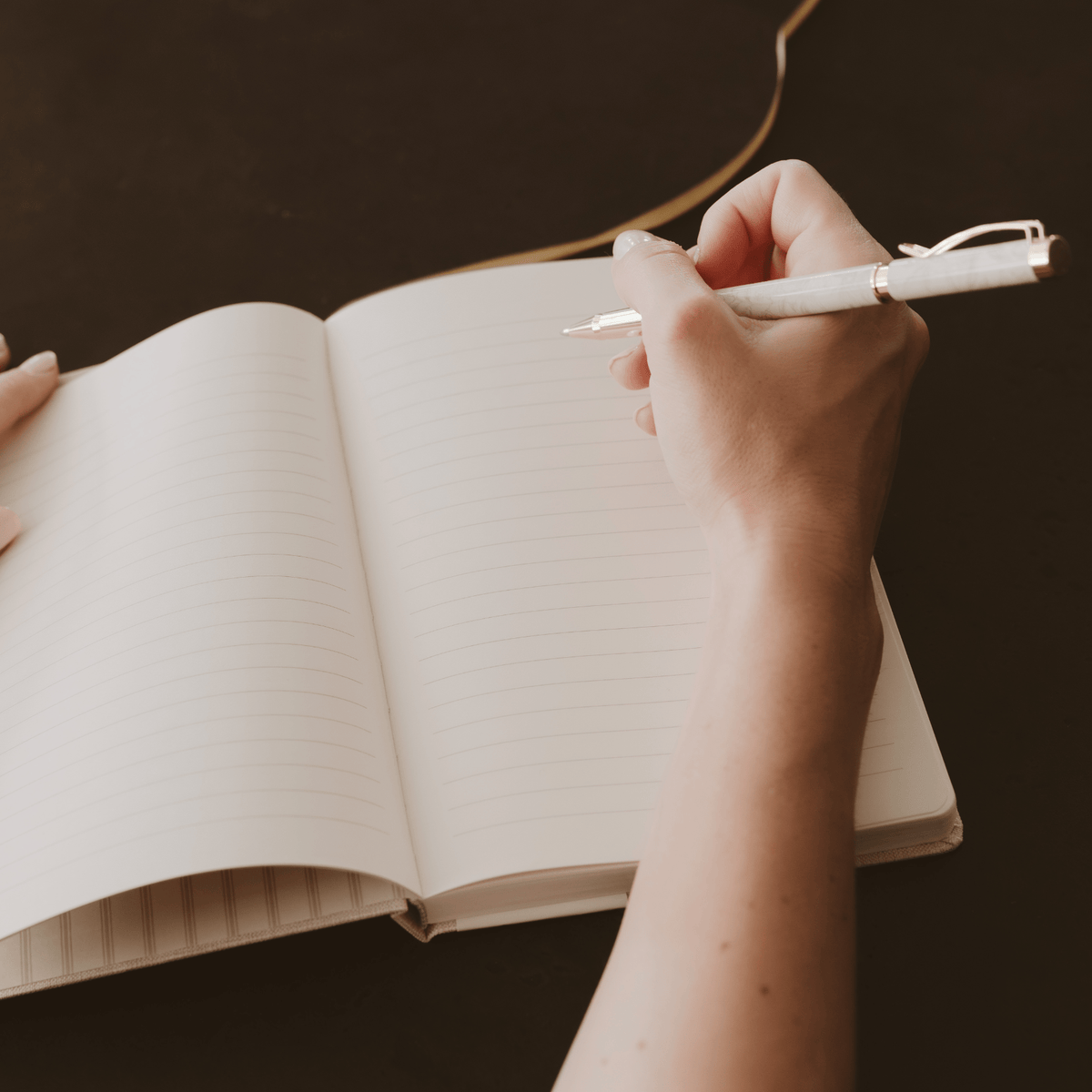 Diario con note a foglia d'oro