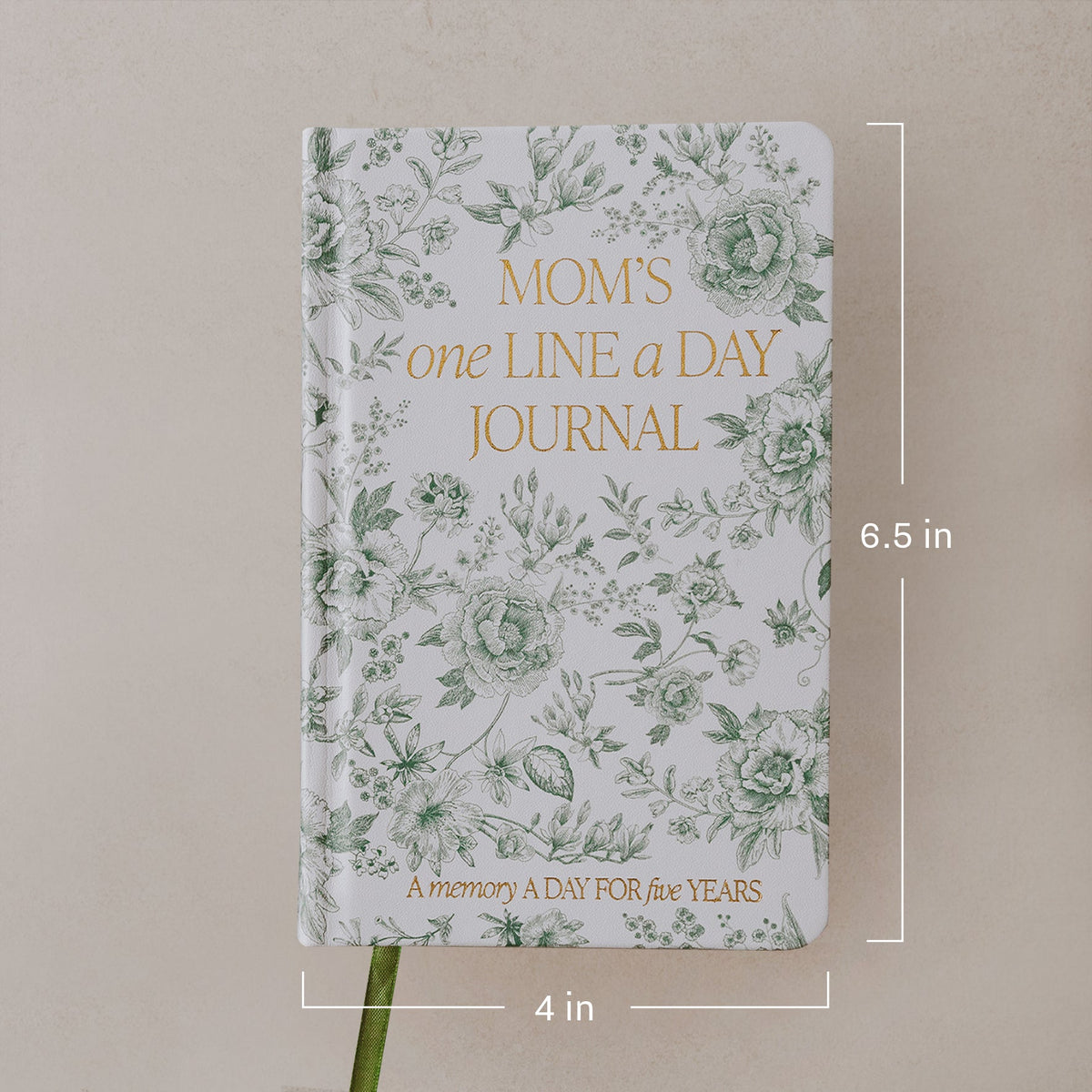 Journal « One Line A Day » pour maman, cuir vert style Delft
