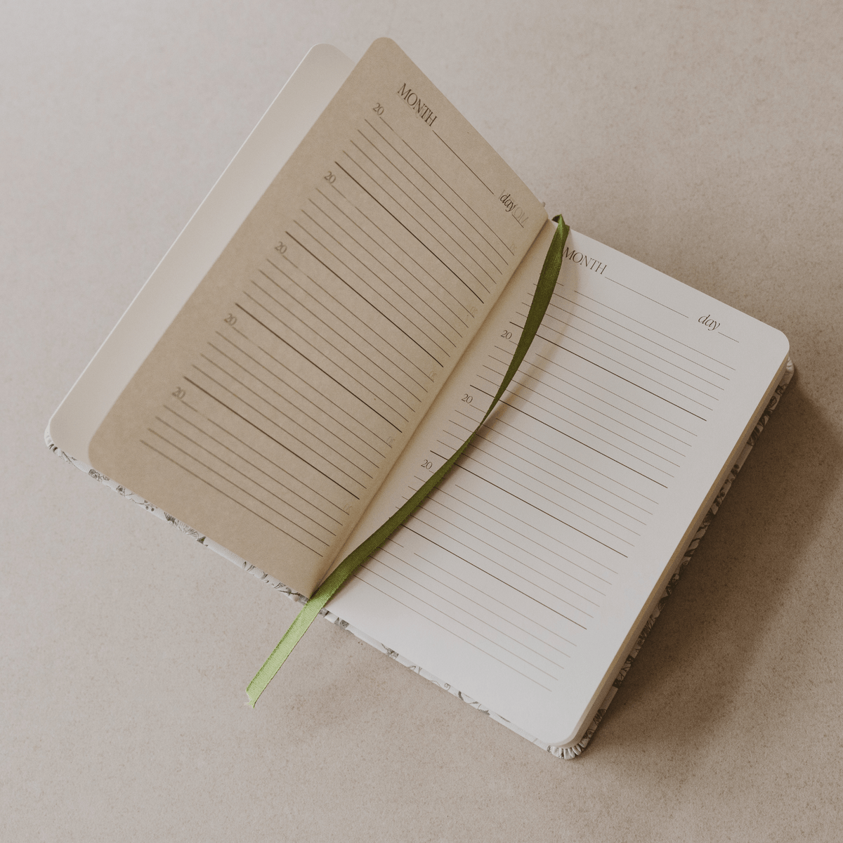Journal « One Line A Day » pour maman, cuir vert style Delft