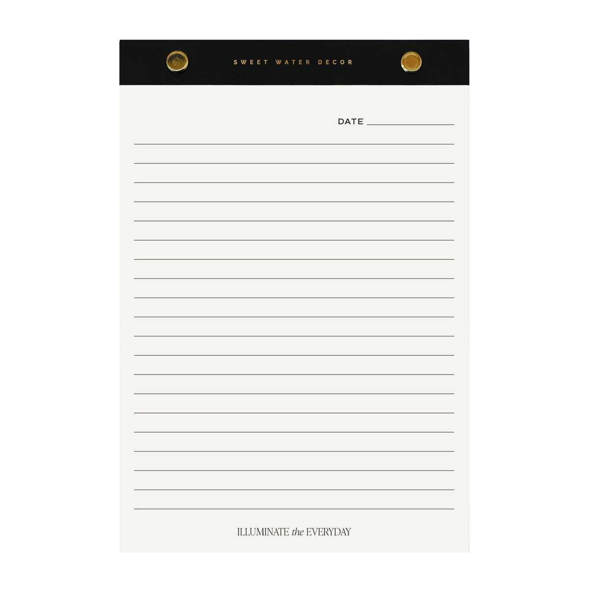 Bloc-notes basique à rivet doré