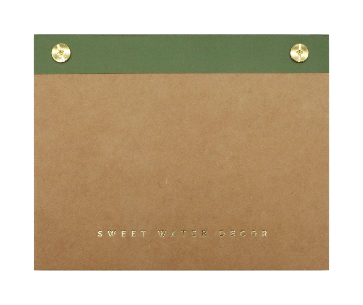 Bloc-notes base piccolo verde con rivetto dorato