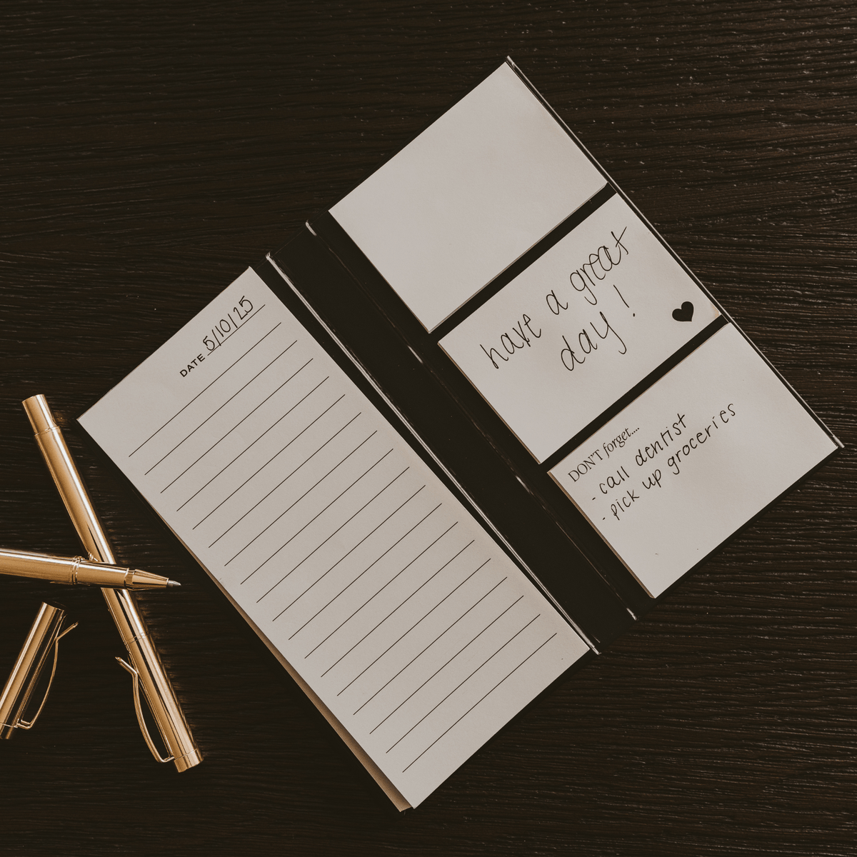 Carnet de notes adhésives portable