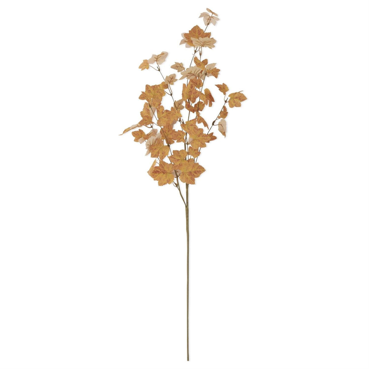 Orange Maple Leaf Stem – 34", Faux Fall Foliage