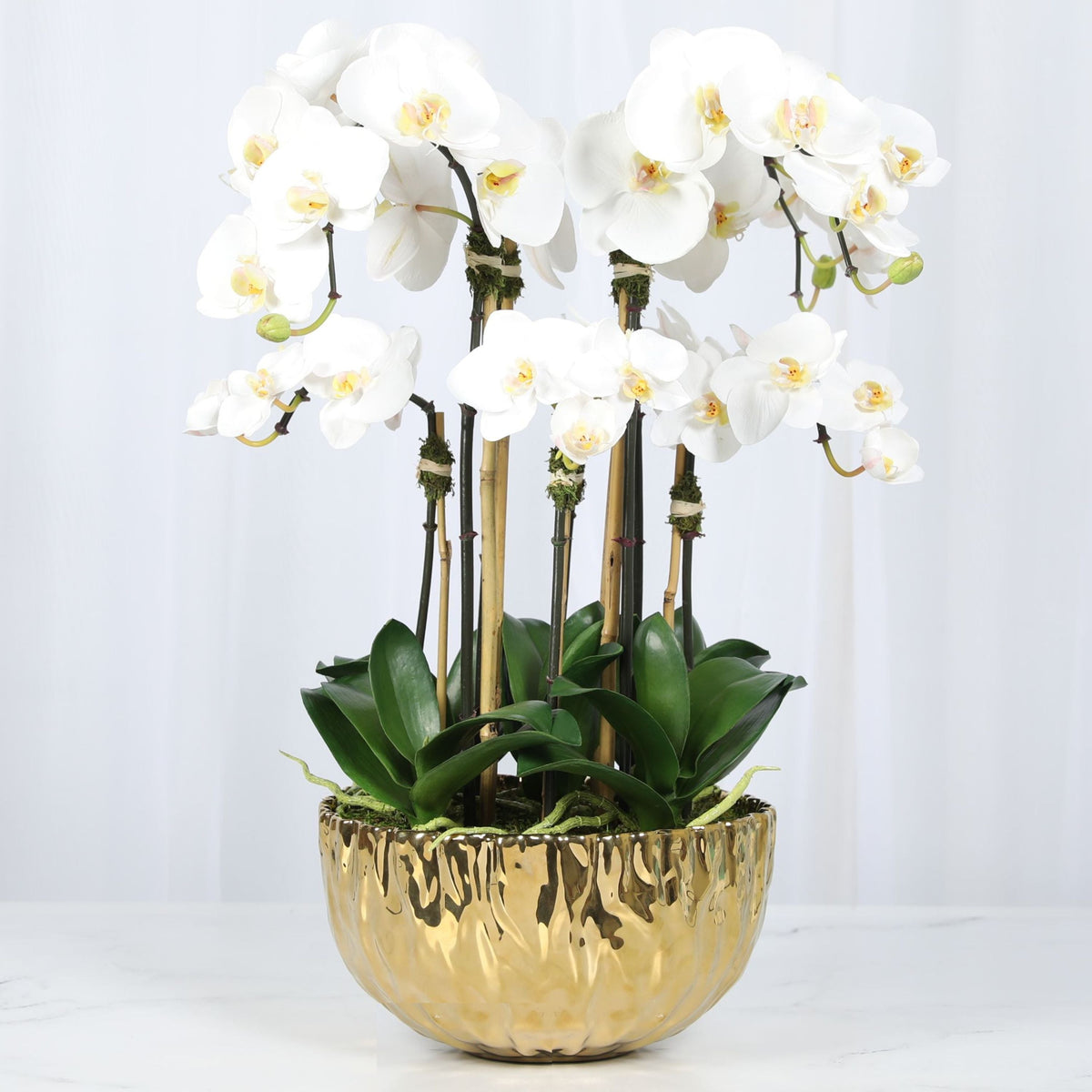Composition d'orchidées artificielles - 61 cm