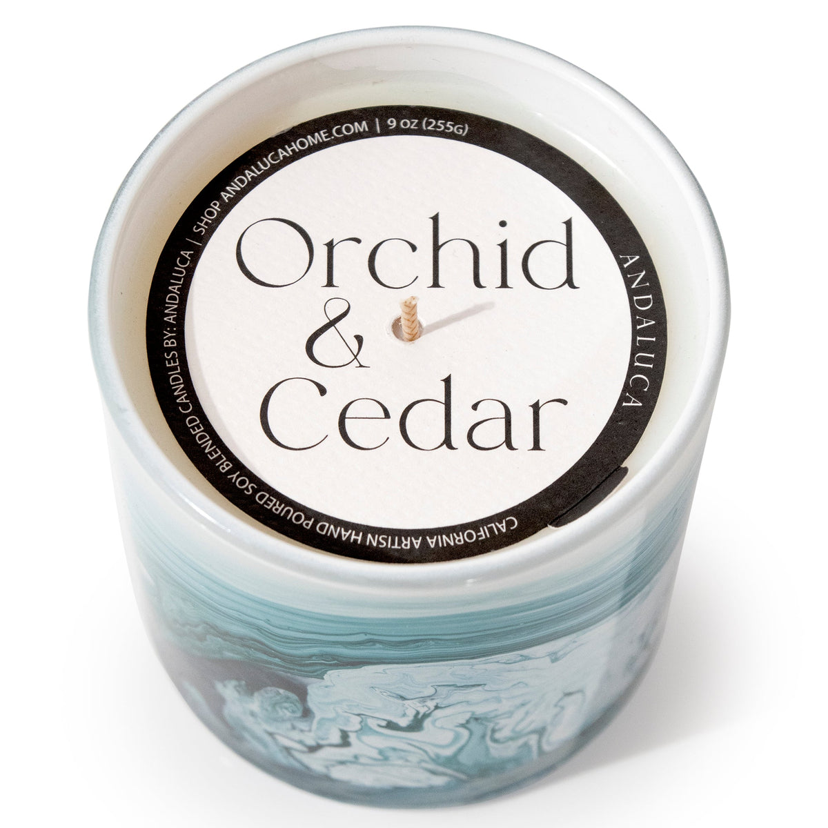 Bougie Orchid & Cedar en verre tourbillonnant, 14 oz.