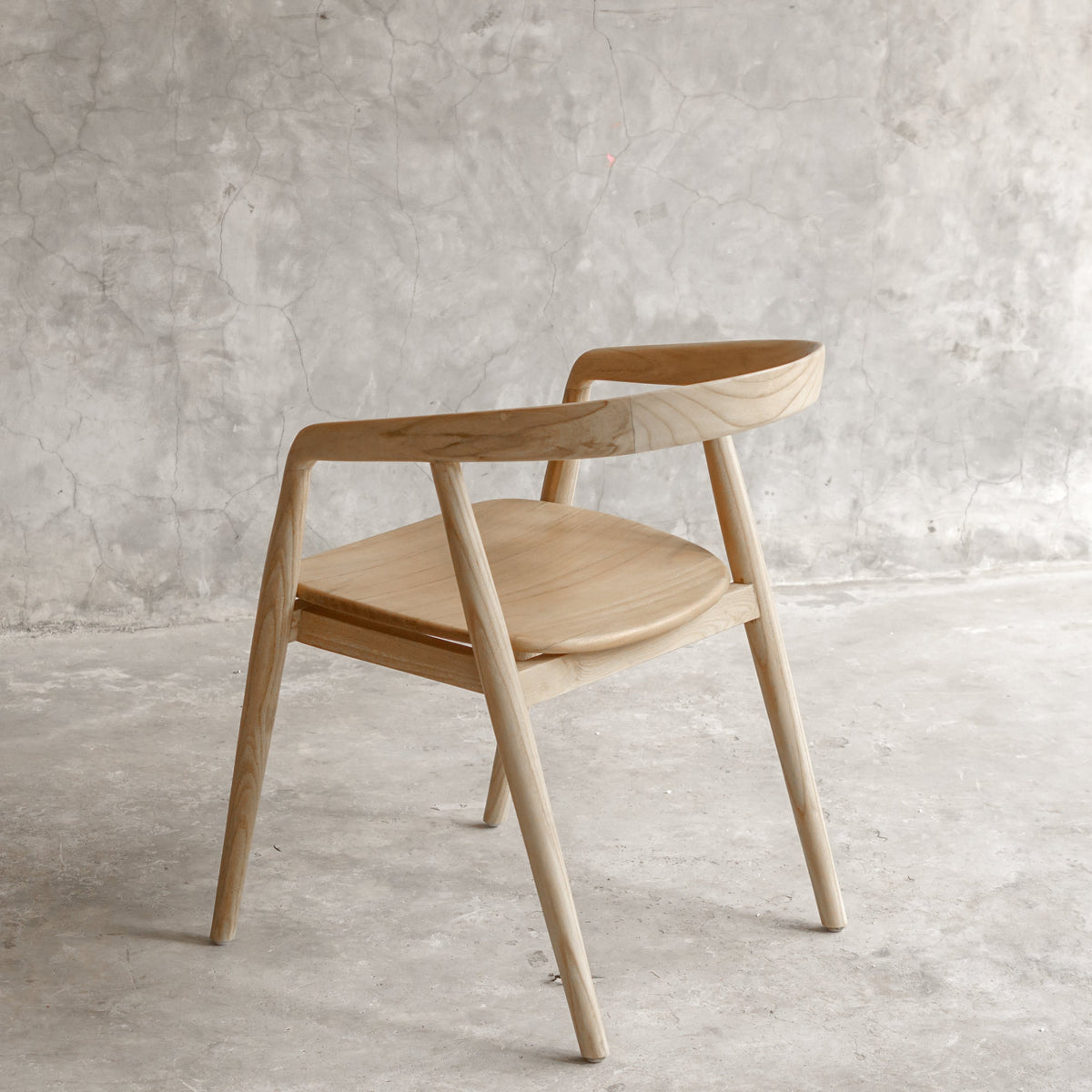 Pablo Solid Wood Dining Armchair – Natural Finish