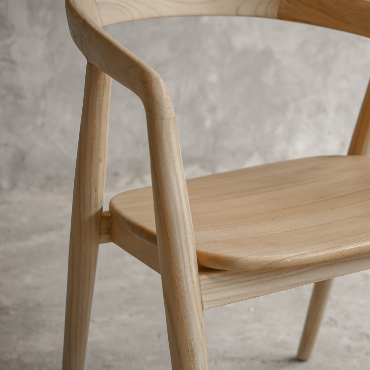 Fauteuil de salle à manger Pablo en bois massif – Finition naturelle