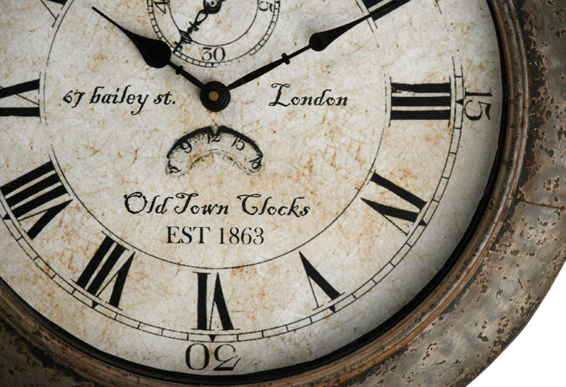 Bailey Metal Wall Clock 18 in