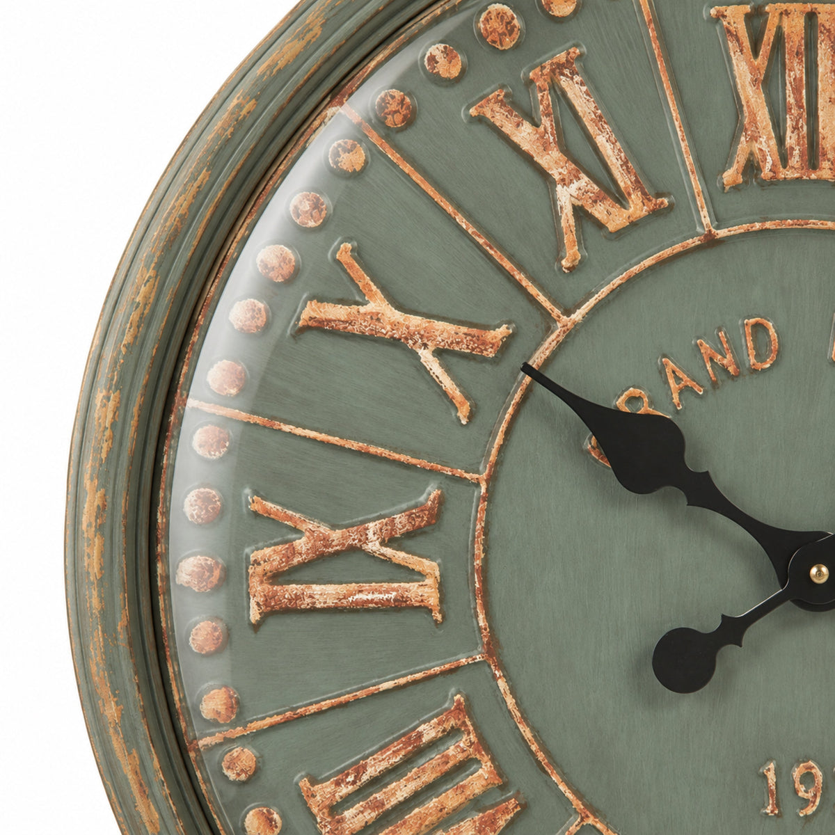 Verdigris Roman Wall Clock 23.5 in