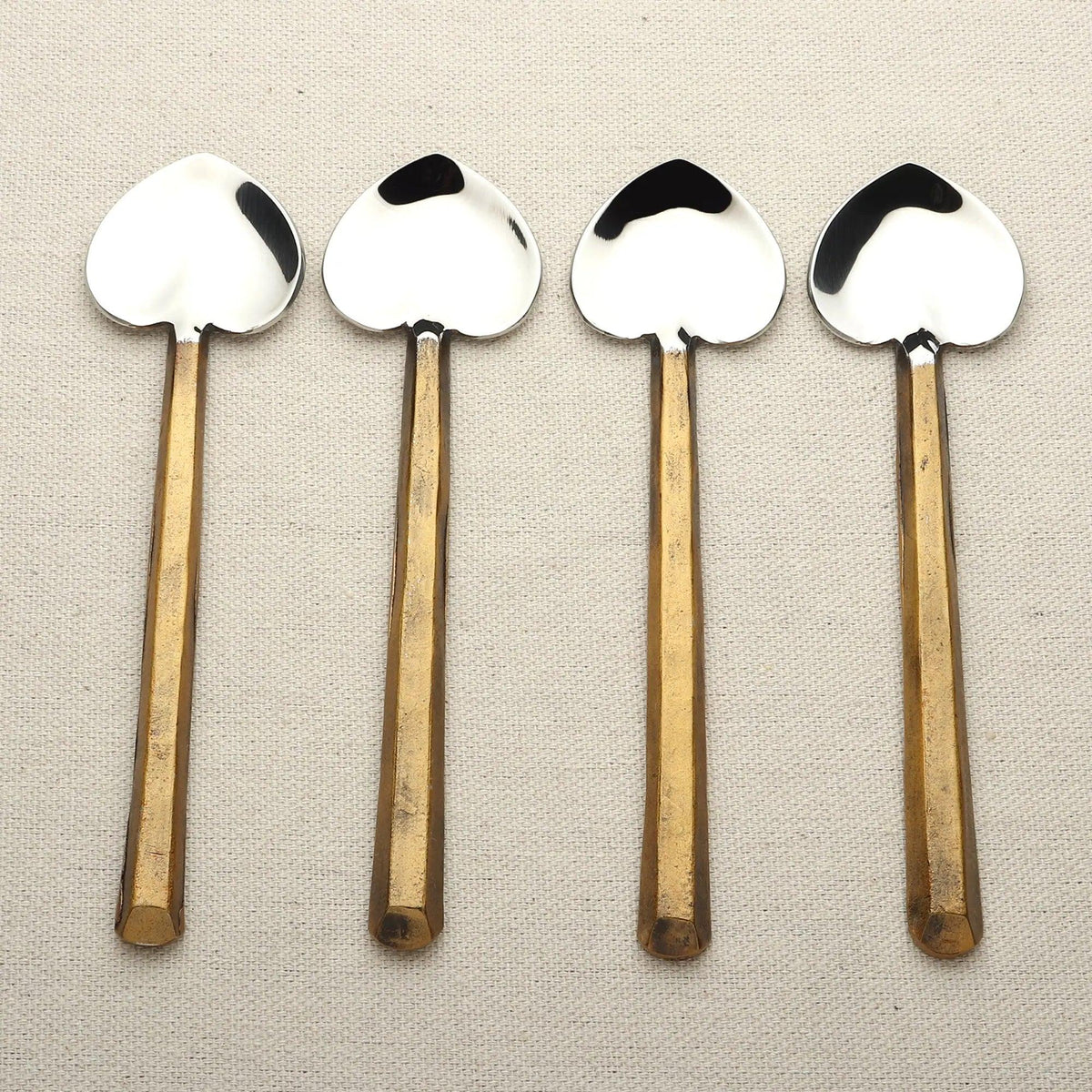SET DE 4 CUILLÈRES CŒUR PLATEAU