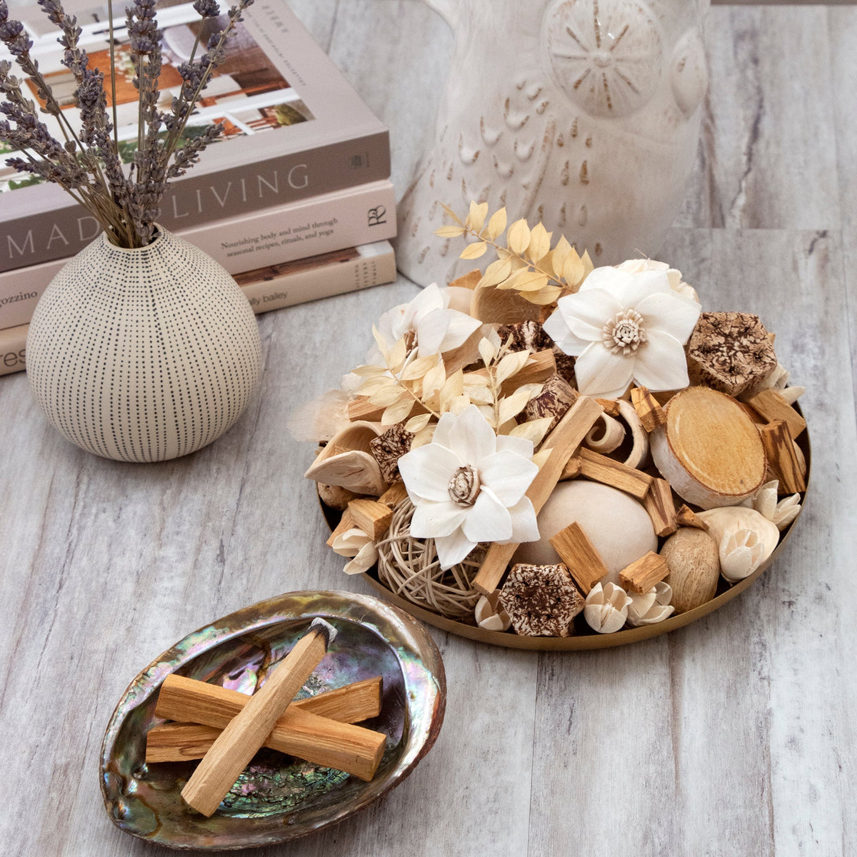 Pot-pourri in scatola Palo Santo & Lino