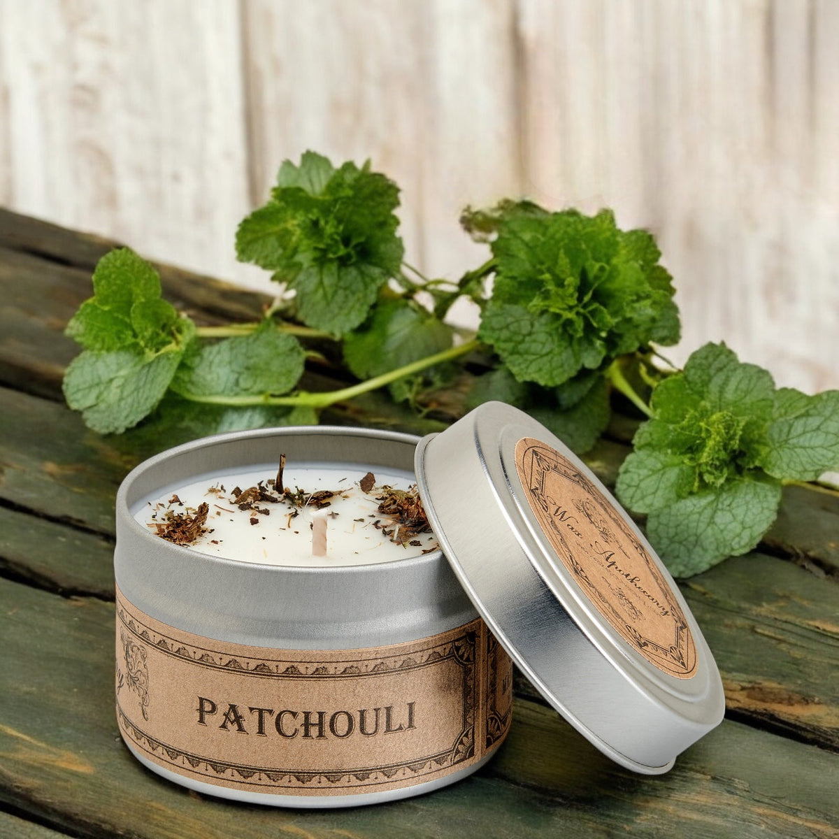 Patchouli Botanical Candle Travel Tin